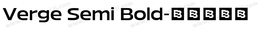 Verge Semi Bold字体转换